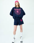 MARDI MERCREDI -  SWEATSHIRT FLOWERMARDI_NAVY VIOLET