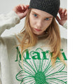 MARDI MERCREDI -  SWEATSHIRT FLOWERMARDI_OATMEAL GREEN