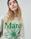 MARDI MERCREDI -  SWEATSHIRT FLOWERMARDI_OATMEAL GREEN