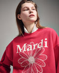 MARDI MERCREDI -  SWEATSHIRT FLOWERMARDI_RED IVORY