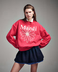 MARDI MERCREDI -  SWEATSHIRT FLOWERMARDI_RED IVORY