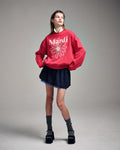 MARDI MERCREDI -  SWEATSHIRT FLOWERMARDI_RED IVORY