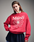 MARDI MERCREDI -  SWEATSHIRT FLOWERMARDI_RED IVORY