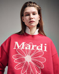 MARDI MERCREDI -  SWEATSHIRT FLOWERMARDI_RED IVORY