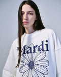 MARDI MERCREDI -  SWEATSHIRT FLOWERMARDI_WHITE NAVY