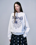 MARDI MERCREDI -  SWEATSHIRT FLOWERMARDI_WHITE NAVY