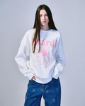 MARDI MERCREDI -  SWEATSHIRT FLOWERMARDI_WHITE PINK