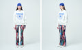 MARDI MERCREDI -  SWEATSHIRT FLOWERMARDI_WHITE VIVIDBLUE