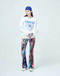 MARDI MERCREDI -  SWEATSHIRT FLOWERMARDI_WHITE VIVIDBLUE