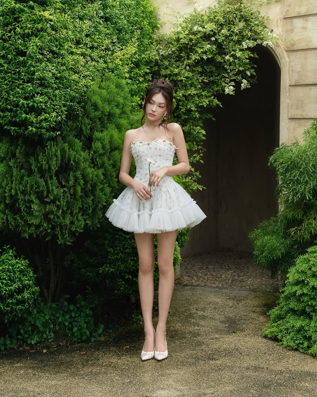 LANE CI - MOUDY DRESS / White