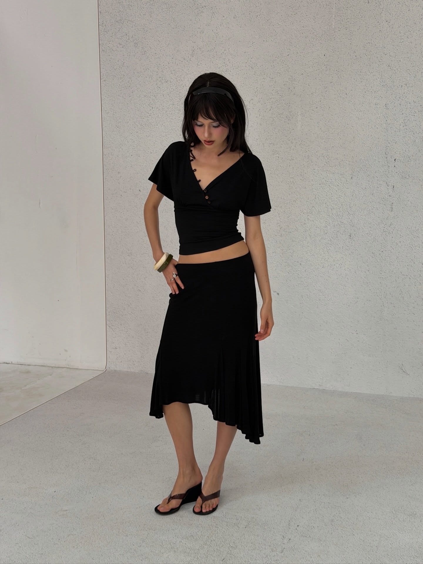 Mia Ritta - Ocena Midi Skirt / Black