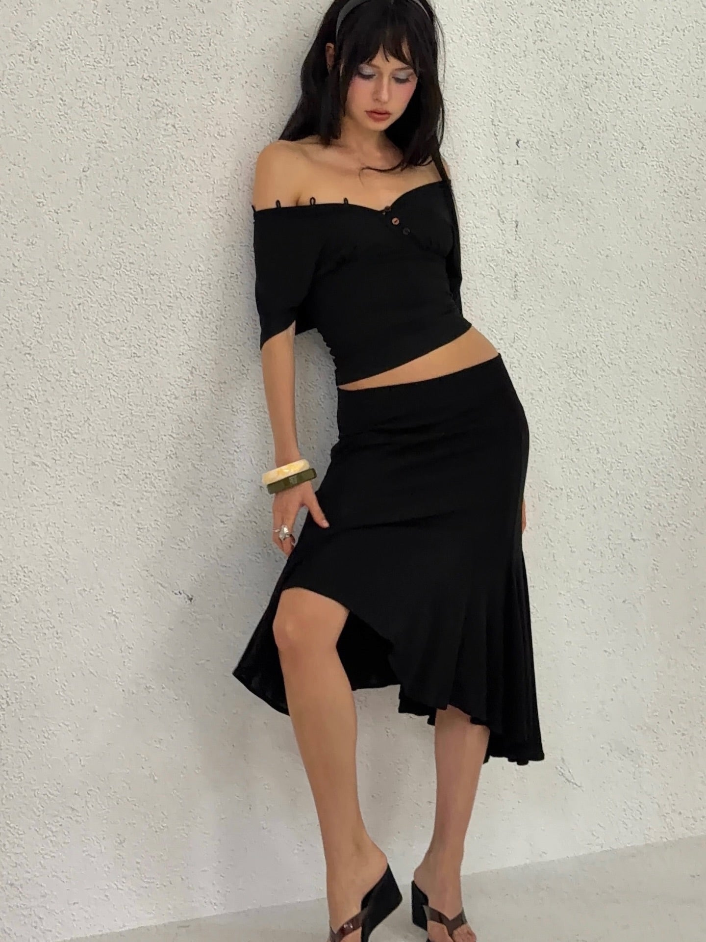 Mia Ritta - Ocena Midi Skirt / Black