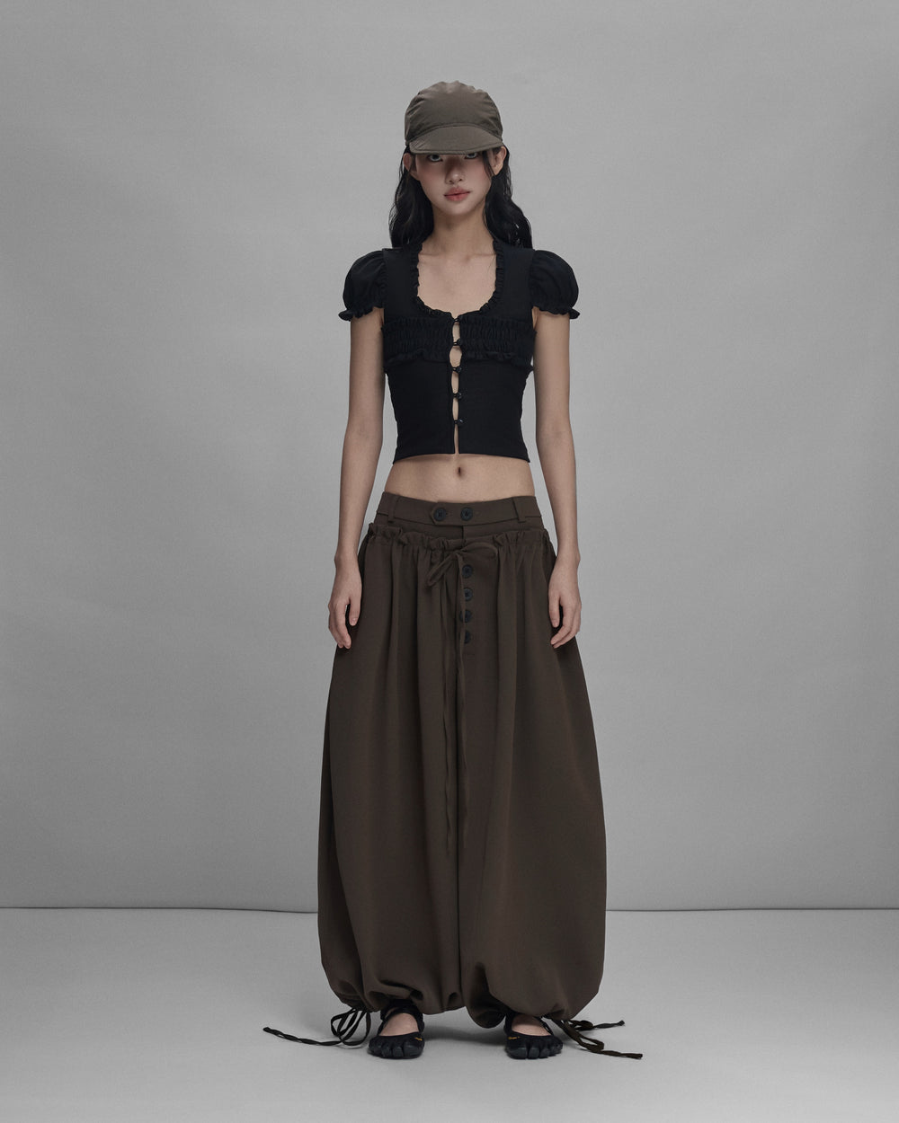 Sagittarius.A+ - Kaelis Ruched Balloon Pants / Brown