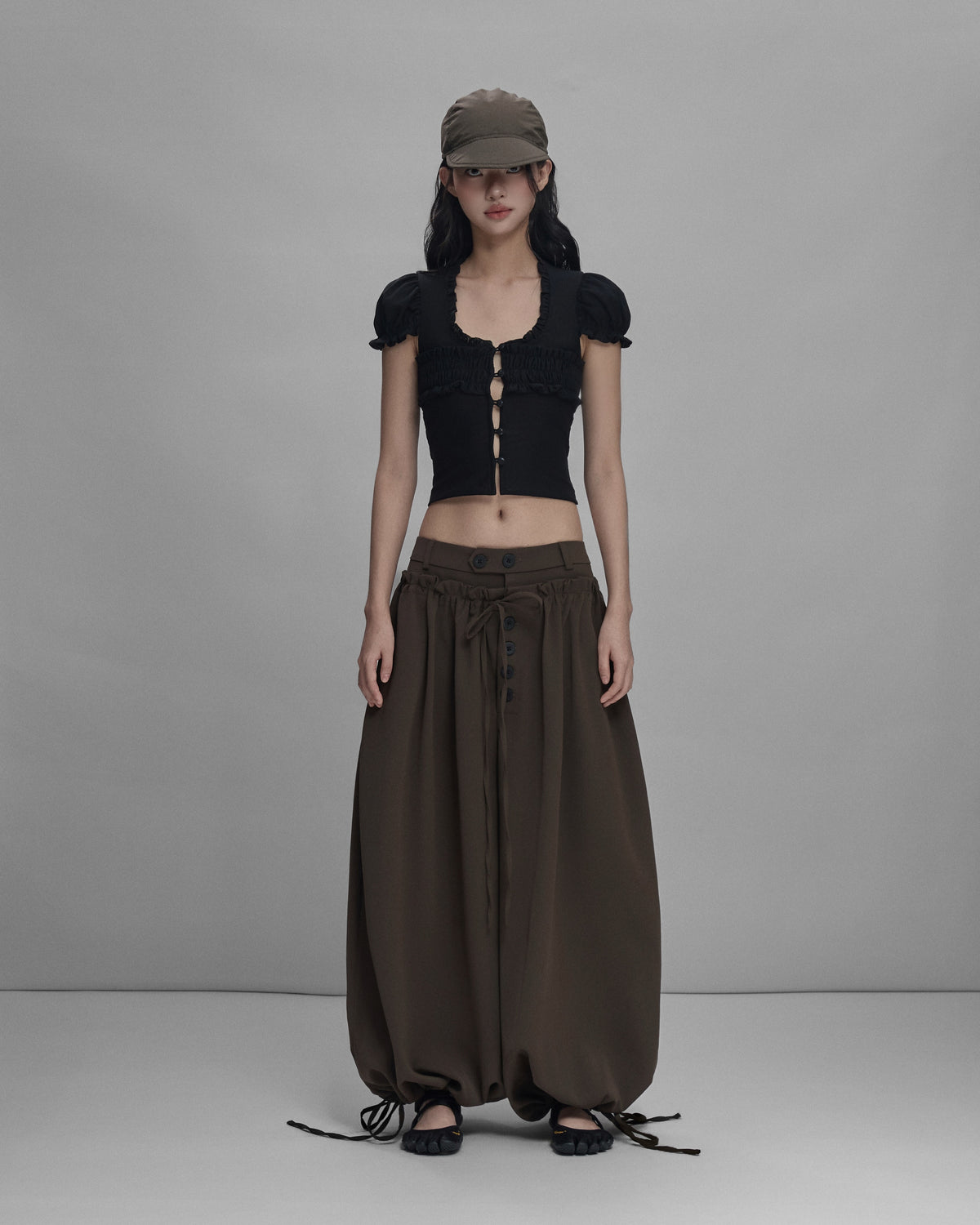 Sagittarius.A+ - Kaelis Ruched Balloon Pants / Brown