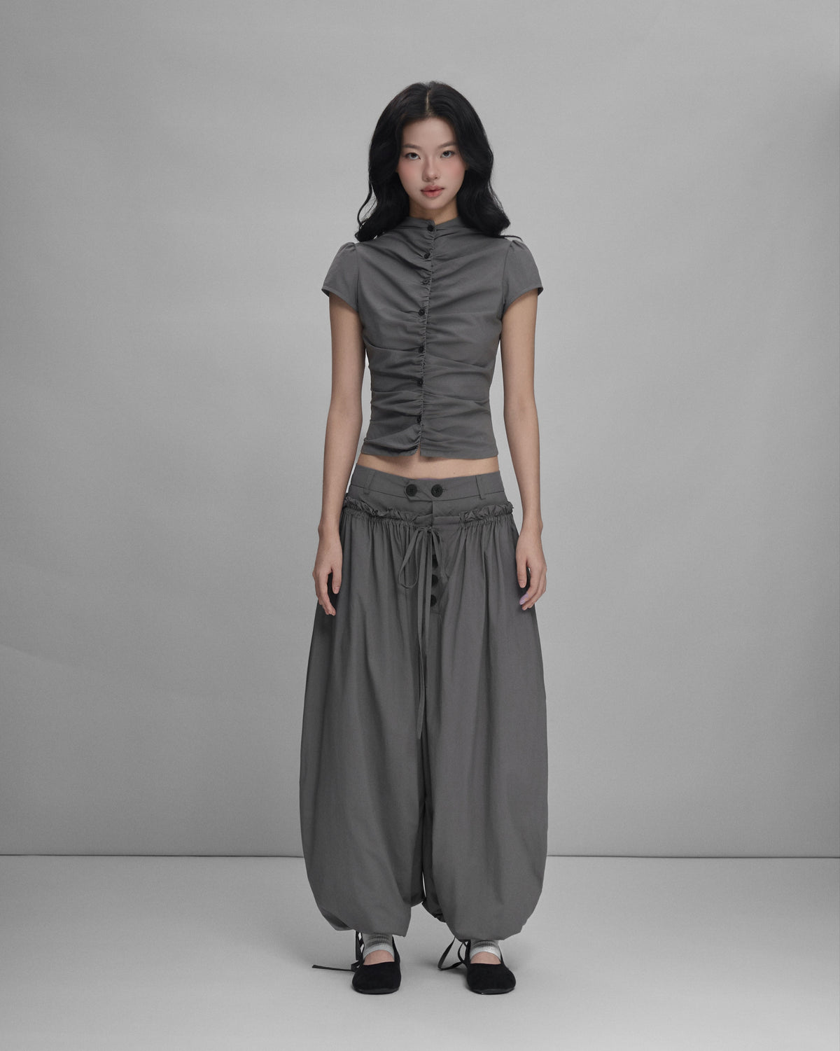 Sagittarius.A+ - Karlina Ruched Top / Grey