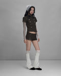 Sagittarius.A+ - Orelis Button Shorts / Brown