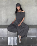 Sagittarius.A+ - Kaelis Ruched Balloon Pants / Grey