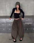 Sagittarius.A+ - Kaelis Ruched Balloon Pants / Brown