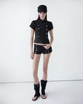 Sagittarius.A+ - Orelis Button Shorts / Black