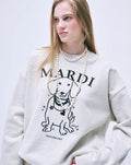 MARDI MERCREDI -  SWEATSHIRT SWING THE TAIL DDANJI PEARL NECKLACE_OATMEAL BLACK