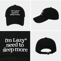 LAZY - Sleep More Washing Ball Cap Black (DISPATCH IN 48HRS)