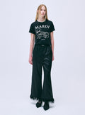 MARDI MERCREDI -  SLIM TSHIRT SWING THE TAIL DDANJI FLOWER CHOKER_BLACK IVORY (DISPATCH IN 48HRS)