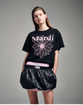 MARDI MERCREDI -  TSHIRT FLOWERMARDI_BLACK PINK