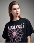 MARDI MERCREDI -  TSHIRT FLOWERMARDI_BLACK PINK