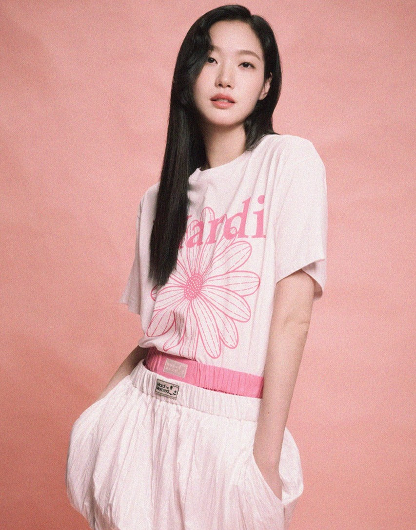 MARDI MERCREDI -  TSHIRT FLOWERMARDI_WHITE PINK