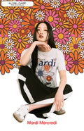 MARDI MERCREDI -  TSHIRT FLOWERMARDI BLOSSOM_HEATHER NAVY