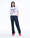 MARDI MERCREDI -  TSHIRT FLOWERMARDI BLOSSOM_HEATHER NAVY