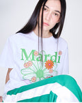 MARDI MERCREDI -  TSHIRT FLOWERMARDI BLOSSOM_WHITE GREEN