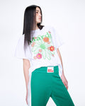 MARDI MERCREDI -  TSHIRT FLOWERMARDI BLOSSOM_WHITE GREEN