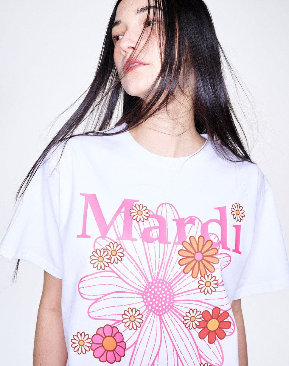 MARDI MERCREDI -  TSHIRT FLOWERMARDI BLOSSOM_WHITE PINK