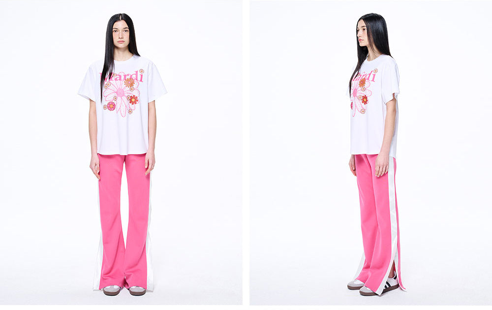 MARDI MERCREDI -  TSHIRT FLOWERMARDI BLOSSOM_WHITE PINK