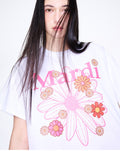 MARDI MERCREDI -  TSHIRT FLOWERMARDI BLOSSOM_WHITE PINK