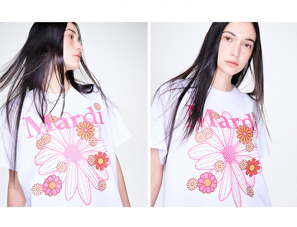 MARDI MERCREDI -  TSHIRT FLOWERMARDI BLOSSOM_WHITE PINK