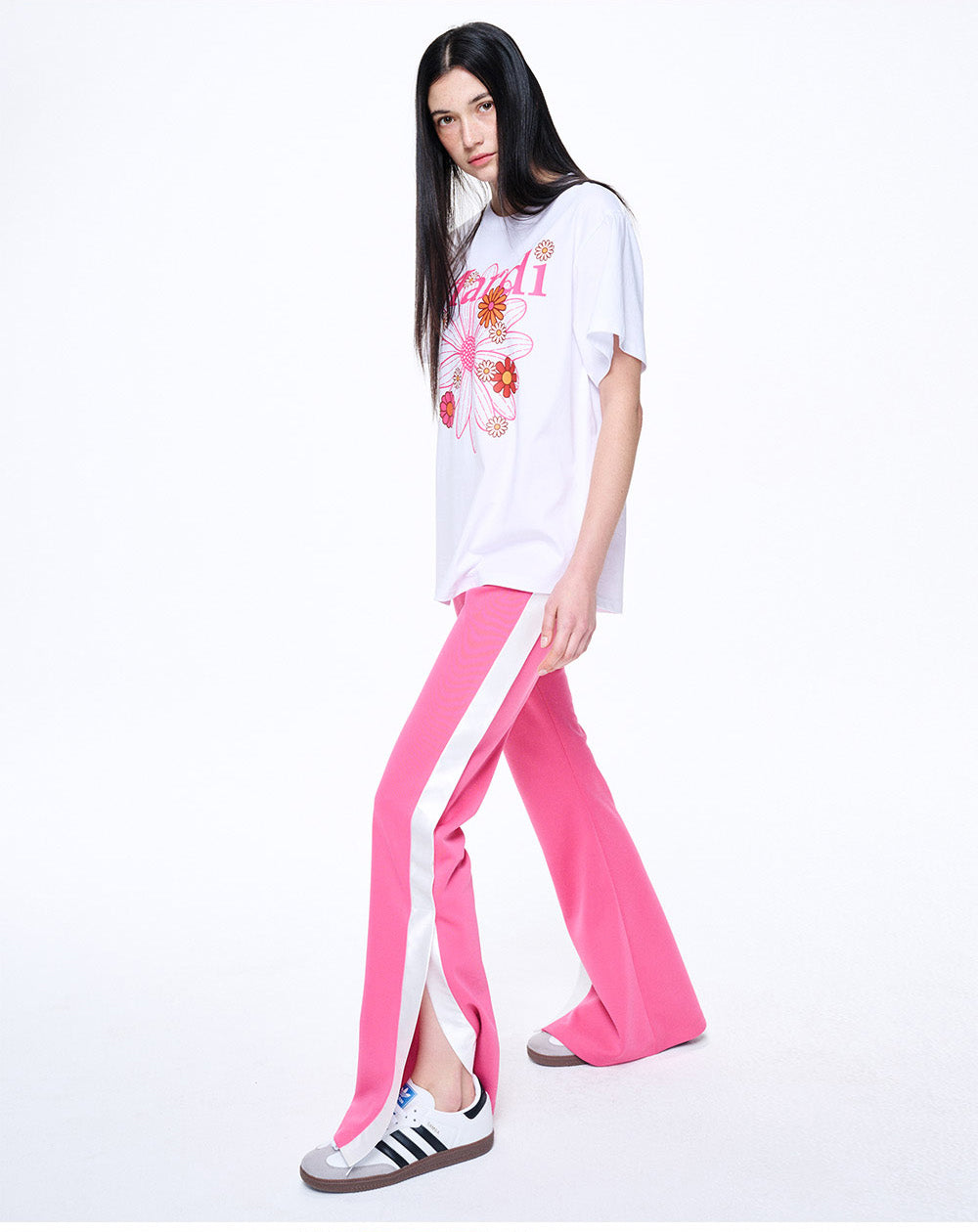 MARDI MERCREDI -  TSHIRT FLOWERMARDI BLOSSOM_WHITE PINK