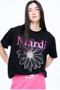 MARDI MERCREDI -  TSHIRT FLOWERMARDI GRADATION_BLACK PINK