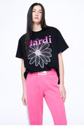 MARDI MERCREDI -  TSHIRT FLOWERMARDI GRADATION_BLACK PINK