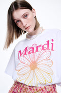 MARDI MERCREDI -  TSHIRT FLOWERMARDI GRADATION_WHITE PINK