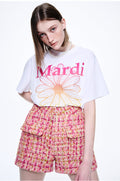 MARDI MERCREDI -  TSHIRT FLOWERMARDI GRADATION_WHITE PINK