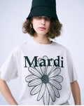 MARDI MERCREDI -  TSHIRT FLOWERMARDI_OATMEAL BLACK