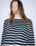 MARDI MERCREDI -  TSHIRT LONG SLEEVE STRIPE_NAVY GREEN