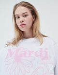 MARDI MERCREDI -  TSHIRT TRIPLE FLOWER_WHITE PINK