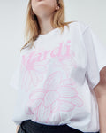 MARDI MERCREDI -  TSHIRT TRIPLE FLOWER_WHITE PINK