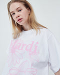 MARDI MERCREDI -  TSHIRT TRIPLE FLOWER_WHITE PINK