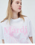 MARDI MERCREDI -  TSHIRT TRIPLE FLOWER_WHITE PINK