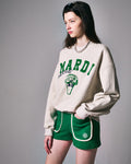 MARDI MERCREDI -  WAFFLE SHORTS_GREEN WHITE