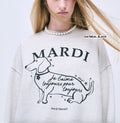 MARDI MERCREDI -  SWEATSHIRT SWING THE TAIL DDANJI FLOWER CHOKER_OATMEAL BLACK